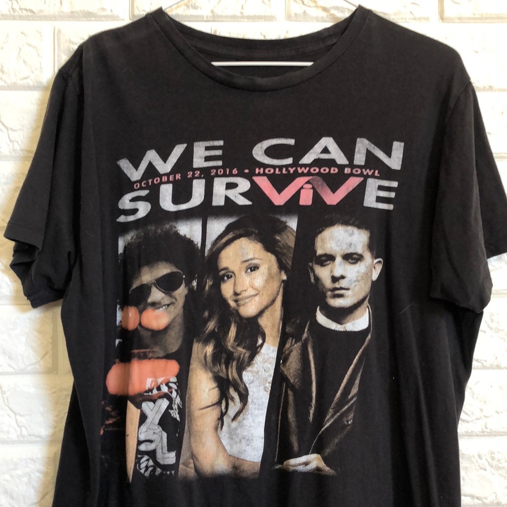WE CAN SURVIVE 2016 concert‎ T-SHIRT ariana grande pitbull hollywood bowl M/L
